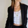 LOGAN ROUND LINK  - DOUBLE CLOSURE NECKLACE - GOLD FILLED