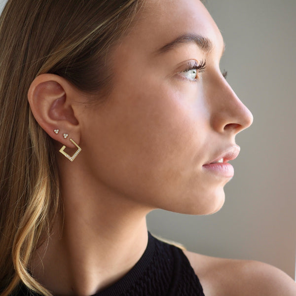 LEORA TRILOGY STUD EARRINGS