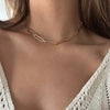 MYA RECTANGLE CHAIN  LINK NECKLACE