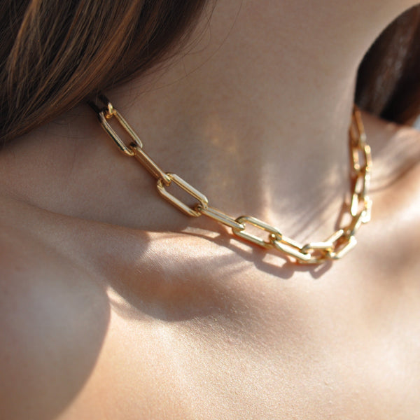 ZIA PAPERCLIP CHUNKY CHAIN NECKLACE