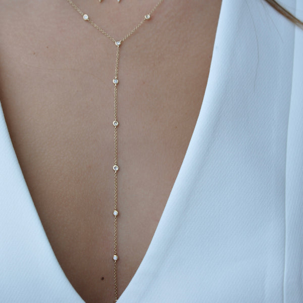 TAMAR DIAMONDS BY THE YARD LARIAT Y NECKLACE