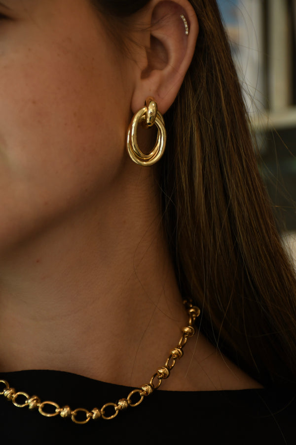 TILLY GOLD STATEMENT EARRINGS