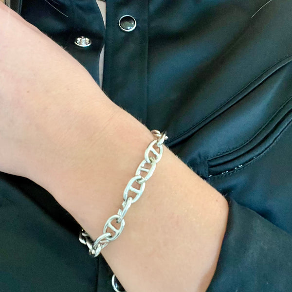 JAMIE  OVAL BAR  LINK CHAIN BRACELET