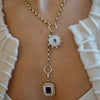 COCO AMETHYST - MOTHER OF PEARL RECTANGLE PENDANT ONLY