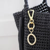 SALLY OVAL TWIST PENDANT BAG CHARM