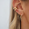 SASHA SPIKE DROP HUGGIE EARRINGS - FROM FINE TO FAUX