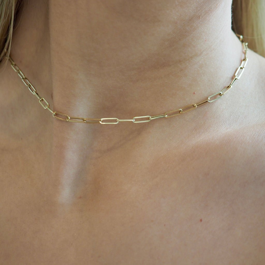 RILEE PAPERCLIP CHAIN  NECKLACE