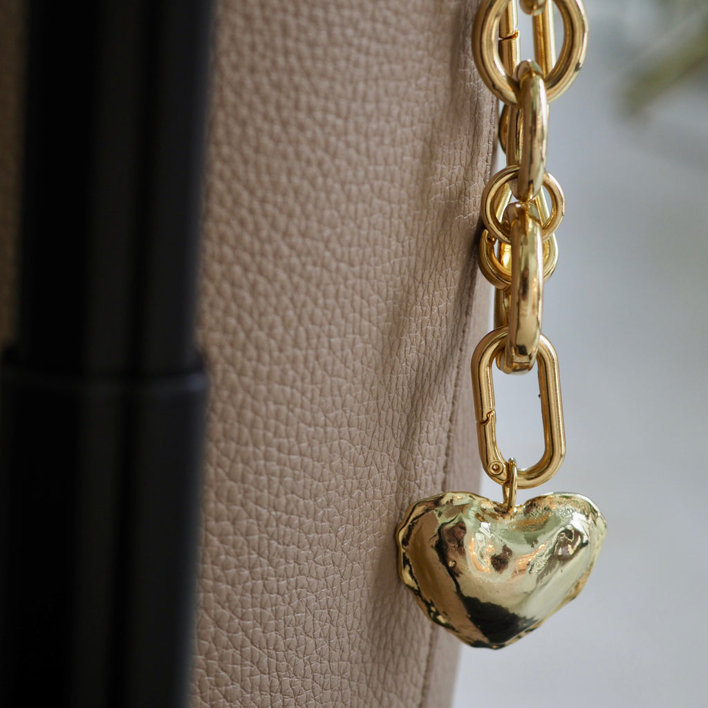 ALEXANDRA PUFFED HEART BAG CHARM