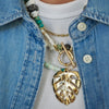 COLE MONSTERA LEAF  NECKLACE