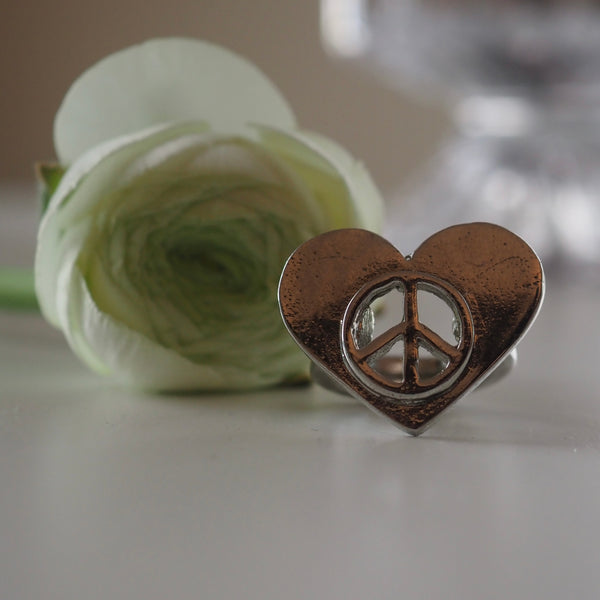 PEACE HEART RINGS