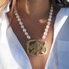 LAYLA ROSE PLATE  STATEMENT - PEARL NECKLACE