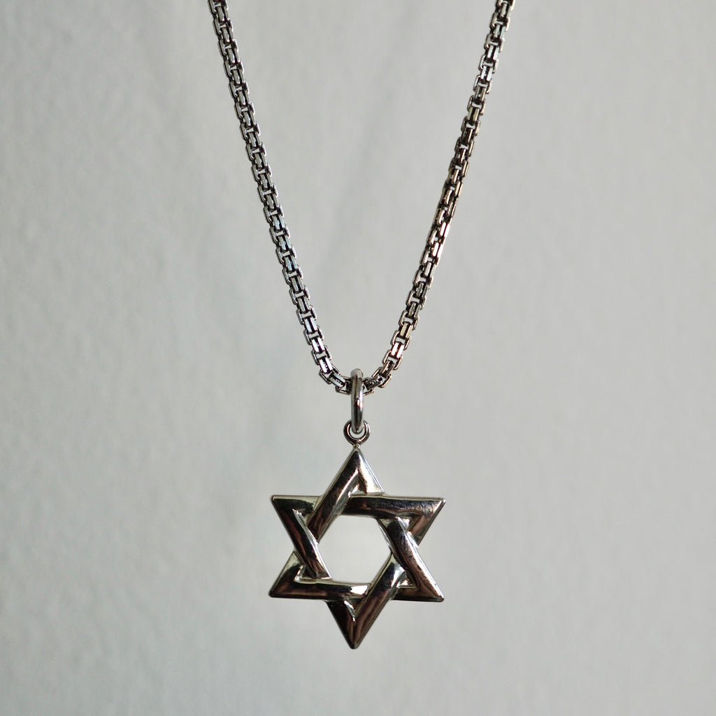 JOSEPH STAR OF DAVID STERLING CHARM NECKLACE