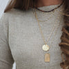 OLIVIA UP ARROW  POINT RECTANGLE PENDANT NECKLACE