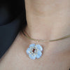 JESSIE  BLUE LACE FLORAL PENDANT