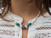 RIVER WHITE - TURQUOISE - BLACK - BEADED NECKLACE