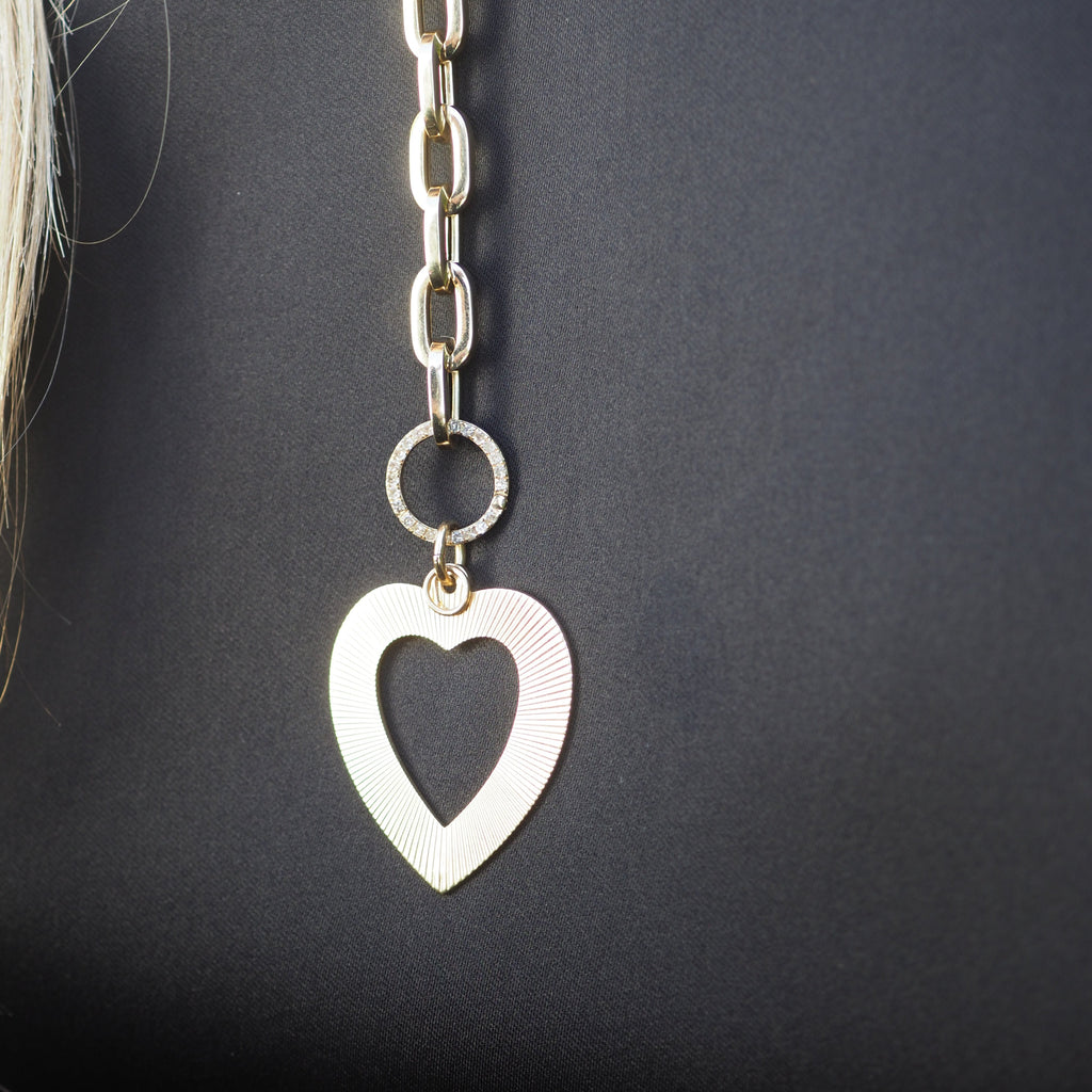 LANI FLUTED HEART - PENDANT ONLY