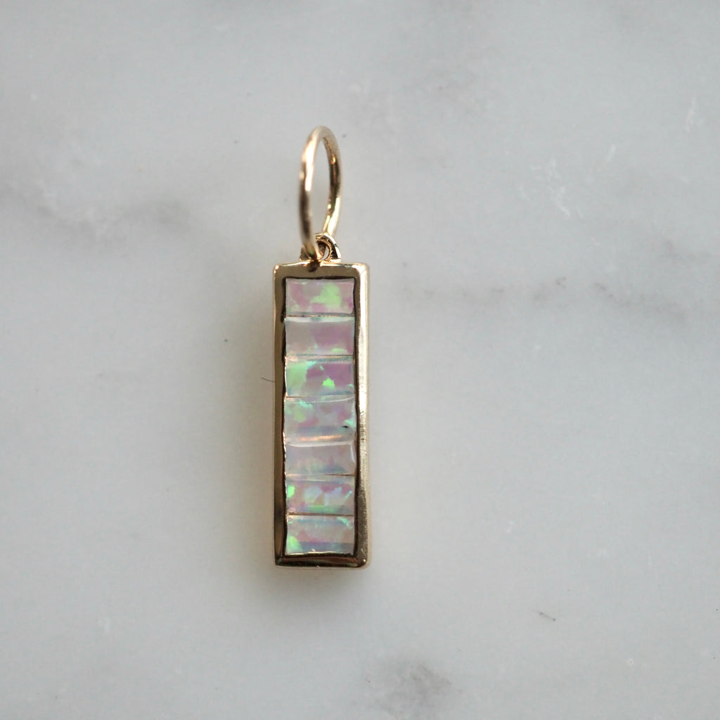 SCARLETT OPAL CHARM DROP NECKLACE.