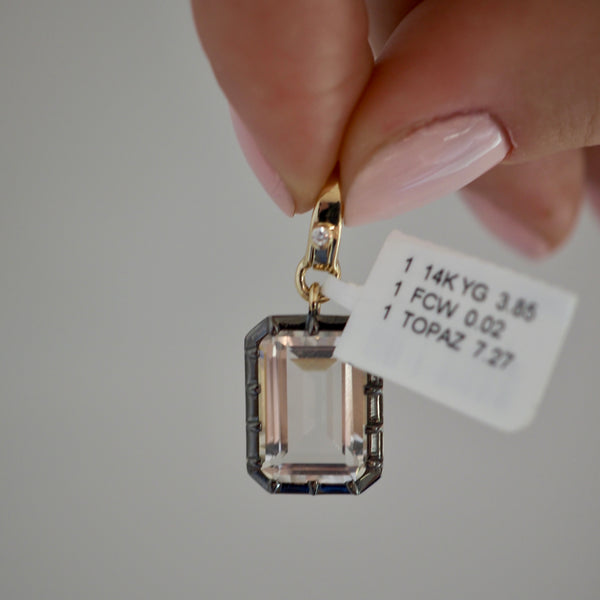 SAREE RECTANGLE TOPAZ PENDANT