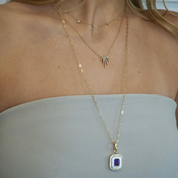 JENNY TAPERED SPIKE DROP NECKLACE