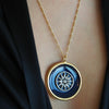 SKYLAR ENAMEL PINWHEEL DISC NECKLACE