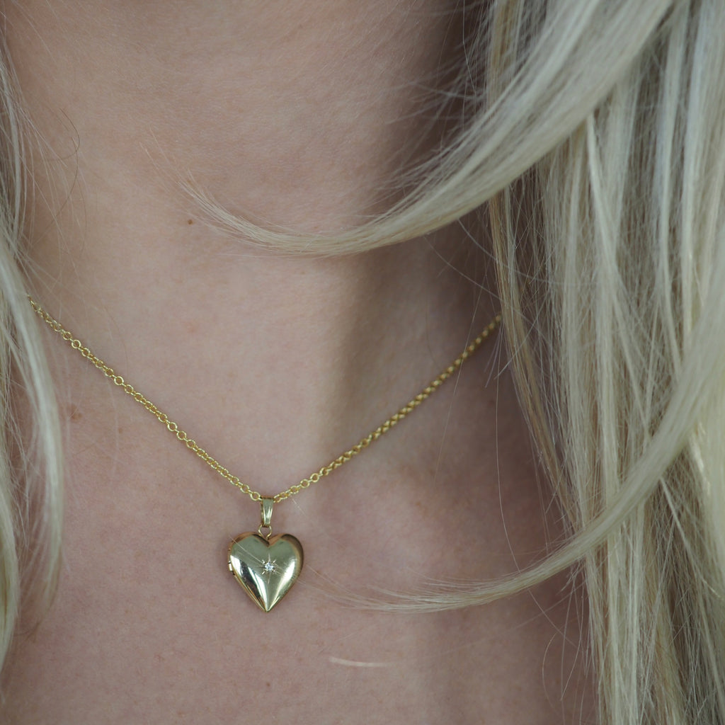 STELLA ROSE HEART LOCKET NECKLACE