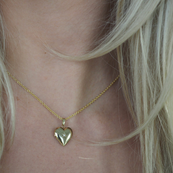 STELLA ROSE HEART LOCKET NECKLACE