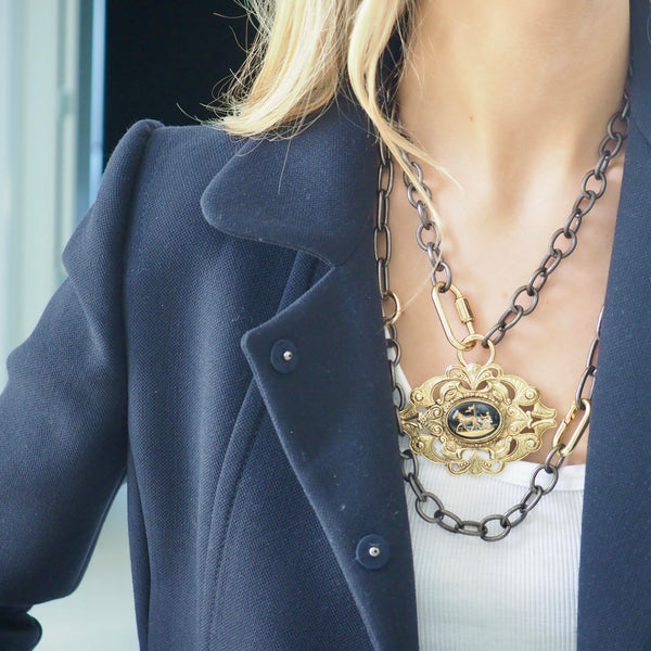 A DAY AT THE  RACES STATEMENT NECKLACE