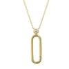 LOLA  OVAL DROP CHAIN NECKLACE