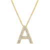 DOUBLE ROW DIAMOND  INITIAL NECKLACES