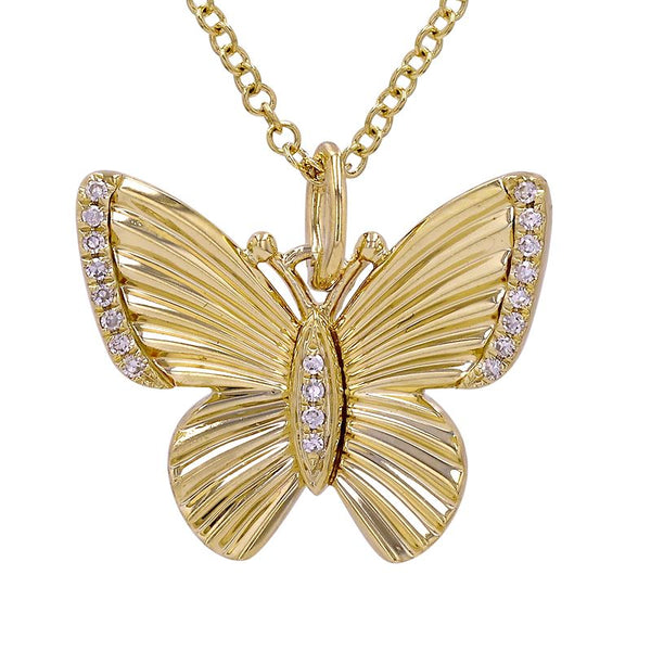 TAYLOR FLUTED BUTTERFLY NECKLACE