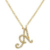 SCRIPT DIAMOND NITIAL NECKLACES