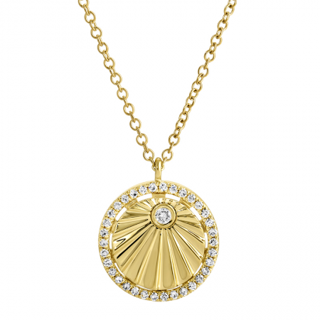 LIZA FLUTED SUN BURST NECKLACE