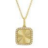 CARLEE SQUARE FLUTED PENDANT NECKLACE