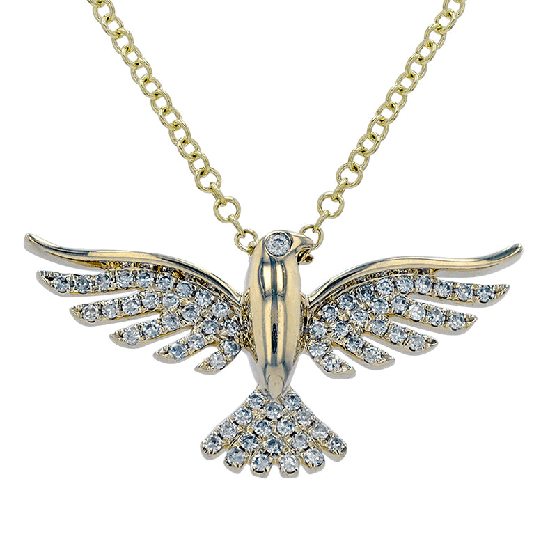 MALIBU DOVE DIAMOND PENDANT NECKLACE