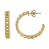 ERIN CUBAN LINK CHAIN HOOP EARRINGS