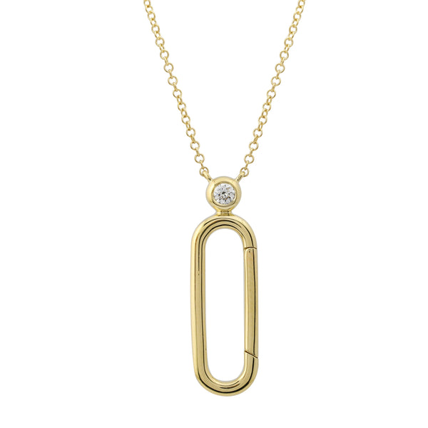 LOLA  OVAL DROP CHAIN NECKLACE