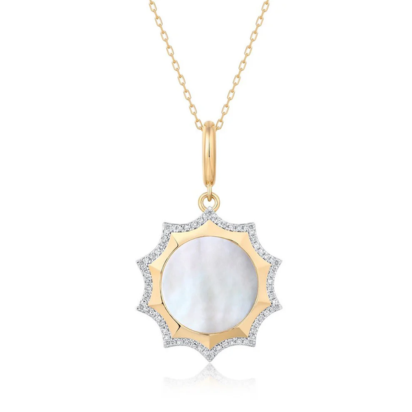 ANNIKA MOTHER OF PEARL BURST NECKLACE