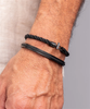 BLACK CATENA TWISTED BRACELET - MEN'S