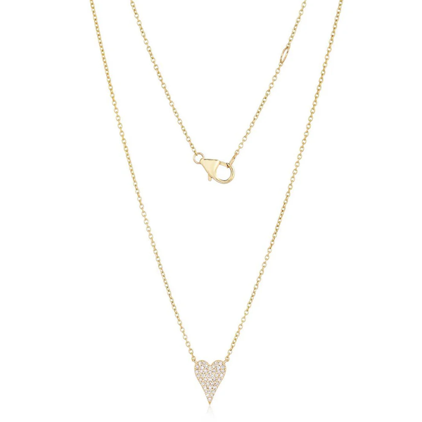 AVERY  PAVE HEART NECKLCE