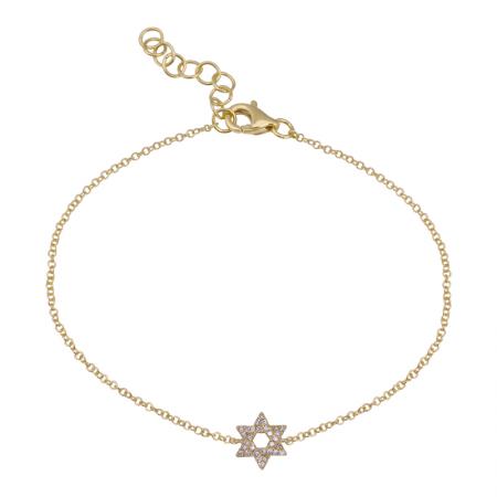 SADIE  STAR OF DAVID DIAMOND GOLD BRACELET