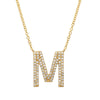 DOUBLE ROW DIAMOND  INITIAL NECKLACES