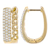 BELLE OVAL DIAMOND & CHAIN EARRINGS