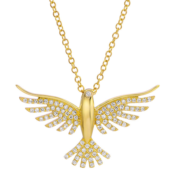 MALIBU DOVE DIAMOND PENDANT NECKLACE