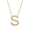 DOUBLE ROW DIAMOND  INITIAL NECKLACES