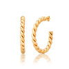 MARLA - 14K GOLD TWIST HOOP EARRINGS