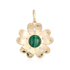 MALACHITE + DIAMOND FLOWER PENDANT