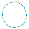 BLU - TURQUOISE + GOLD STATEMENT NECKLACE.