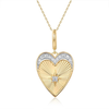 LIA FLUTED HEART NECKLACE.