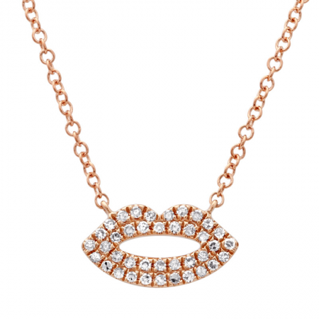 MAYA ROSE GOLD LIP NECKLACE