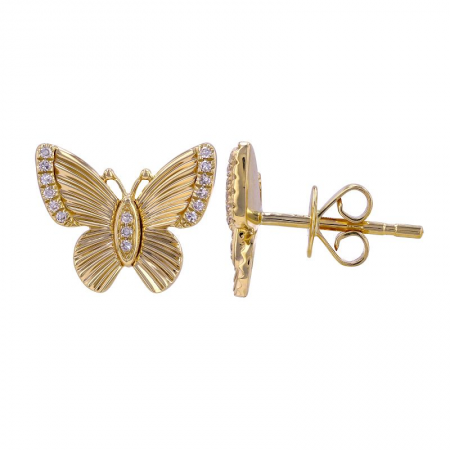 TAYLOR FLUTED BUTTERFLY STUD EARRINGS